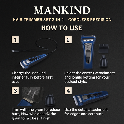 Mankind hair-trimmer-set How to Use