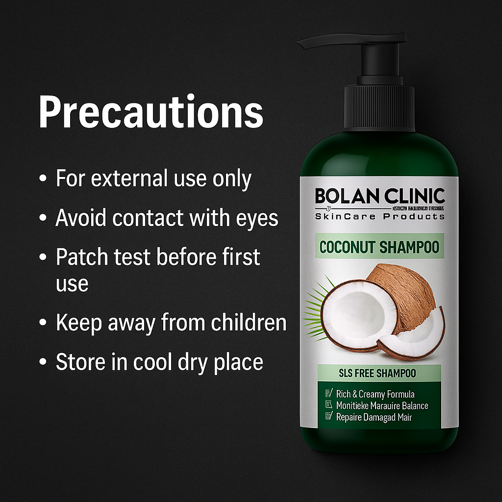 Mankind Coconut Shampoo safety precautions