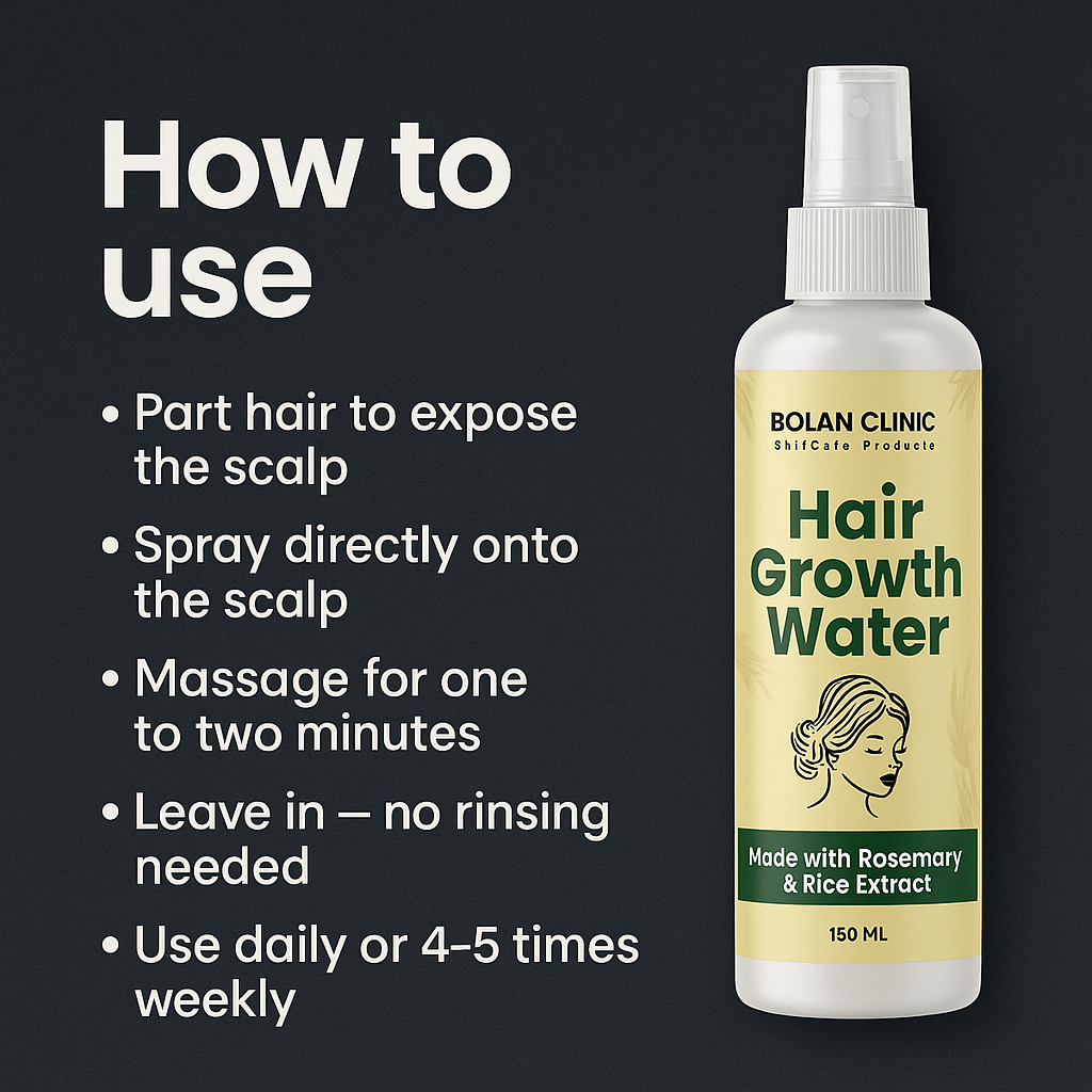 Mankind Hair Growth Water application steps