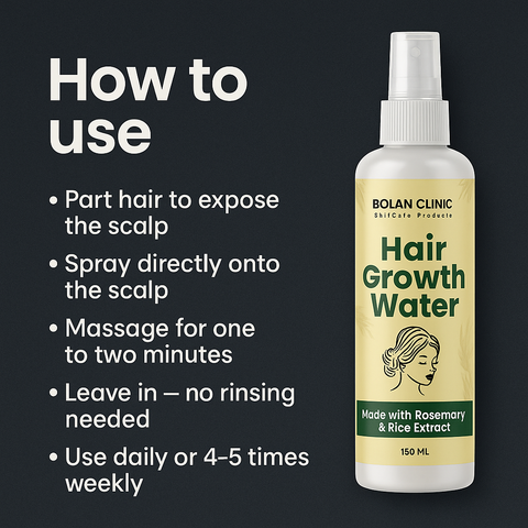 Mankind Hair Growth Water application steps