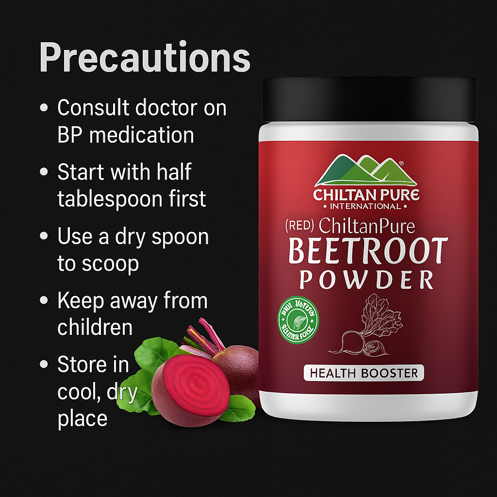 Precautions for Red Organic Beetroot Powder by Mankind