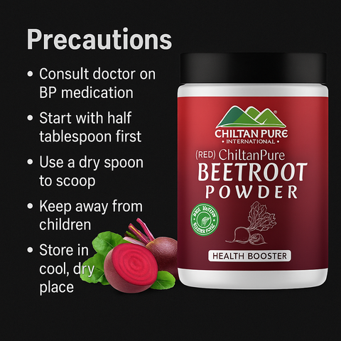 Precautions for Red Organic Beetroot Powder by Mankind