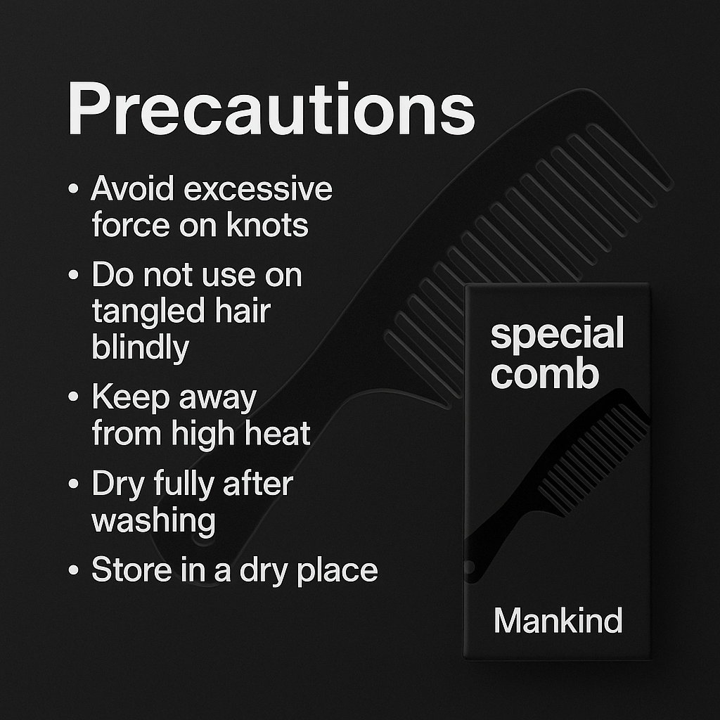 Mankind Special Comb safety and care