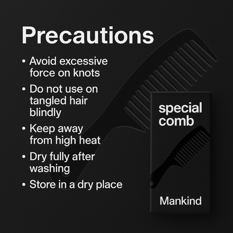 Mankind Special Comb safety and care