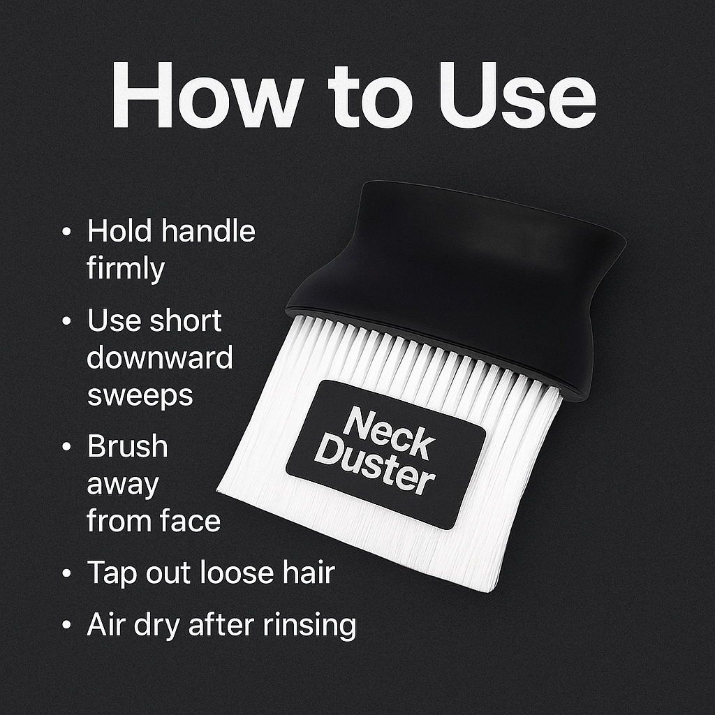 Mankind neck duster demonstrating gentle sweeping motion
