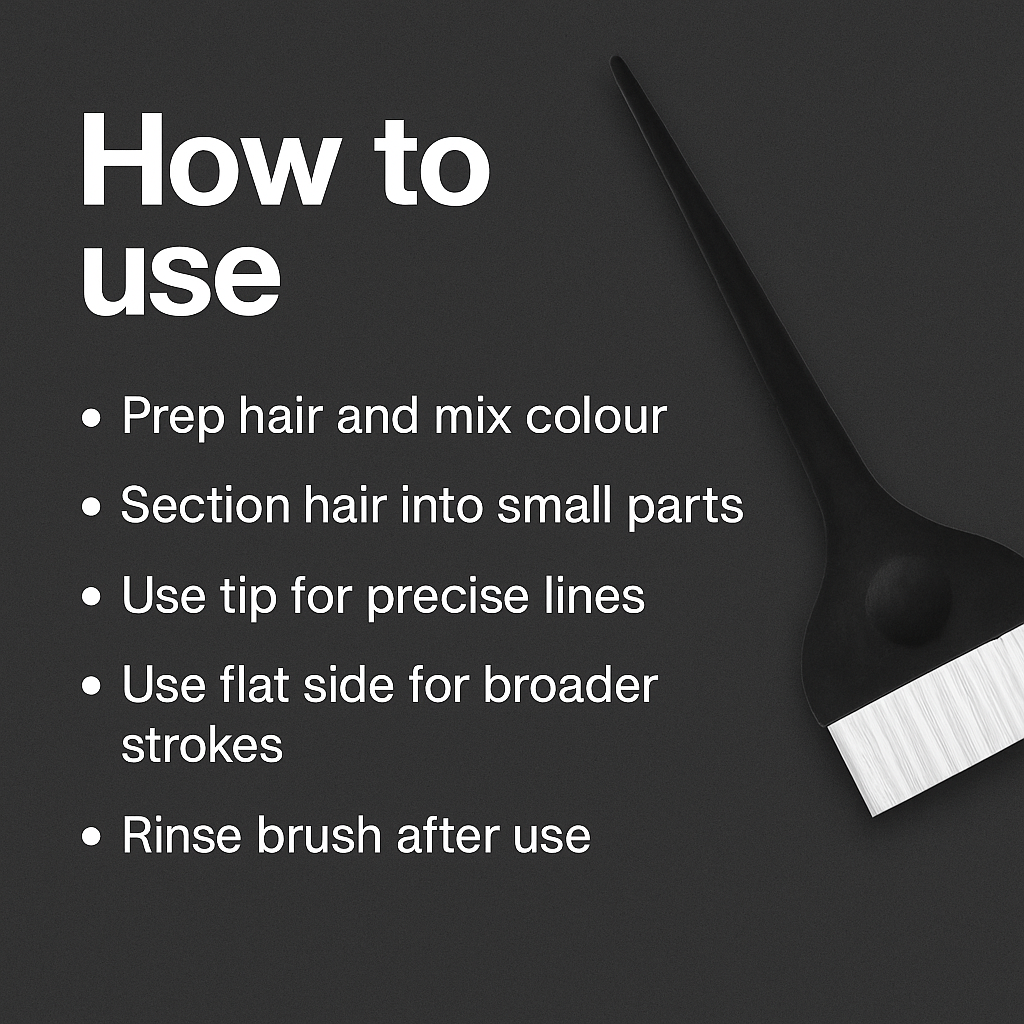 Mankind hair colouring brush demonstrating application