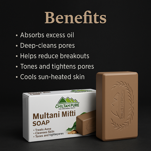 Mankind Multani Mitti Soap bar showing clay texture