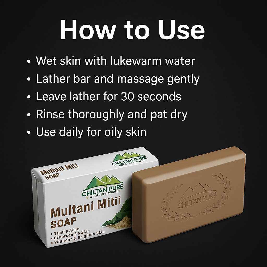 Mankind Multani Mitti Soap being lathered for face use