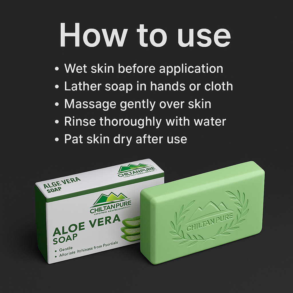 Mankind Aloe Vera soap usage steps