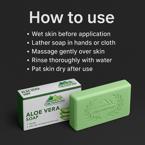 Mankind Aloe Vera soap usage steps