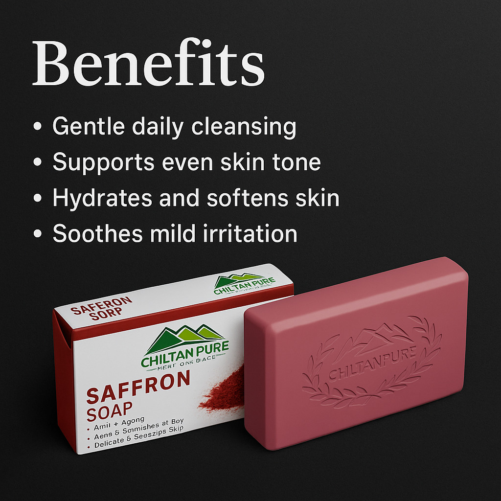 Mankind saffron soap bar and saffron threads