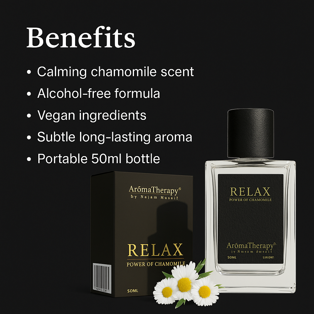 Mankind Relax Perfume benefits text