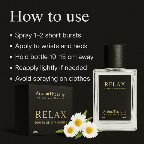 Mankind Relax Perfume bottle application