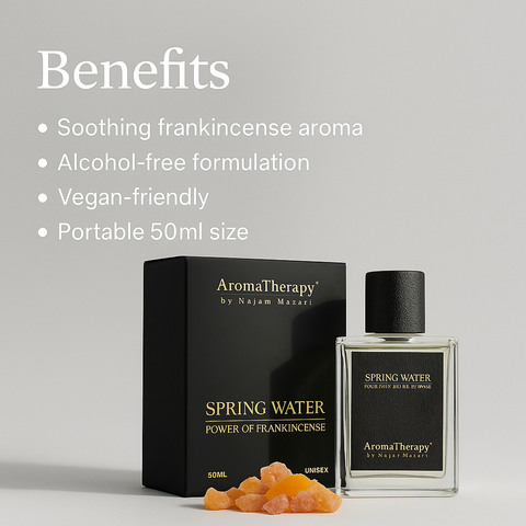 Mankind perfume bottle with listed benefits