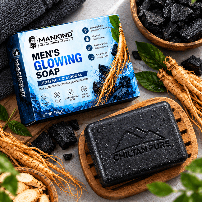 Men Glowing Soap – Deep Cleansing & Oil Control Bar - ChiltanPure