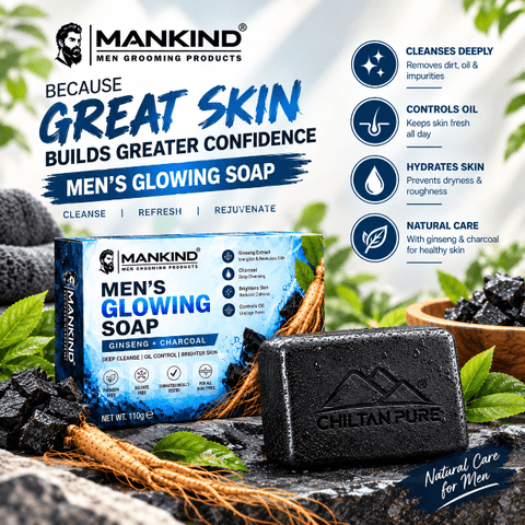 Men Glowing Soap – Deep Cleansing & Oil Control Bar - ChiltanPure