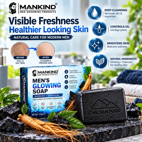 Men Glowing Soap – Deep Cleansing & Oil Control Bar - ChiltanPure