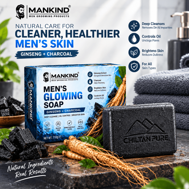 Men Glowing Soap – Deep Cleansing & Oil Control Bar - ChiltanPure