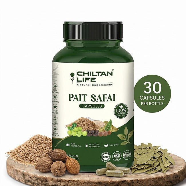 Pait Safai Capsule 100% Natural Pait Safai Tablets 30 Per Bottle 500mg - ChiltanPure