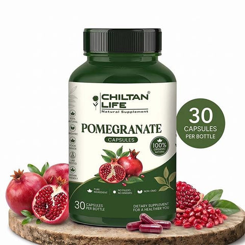 Mankind Pomegranate Capsule 500mg bottle showing 30 tablets label