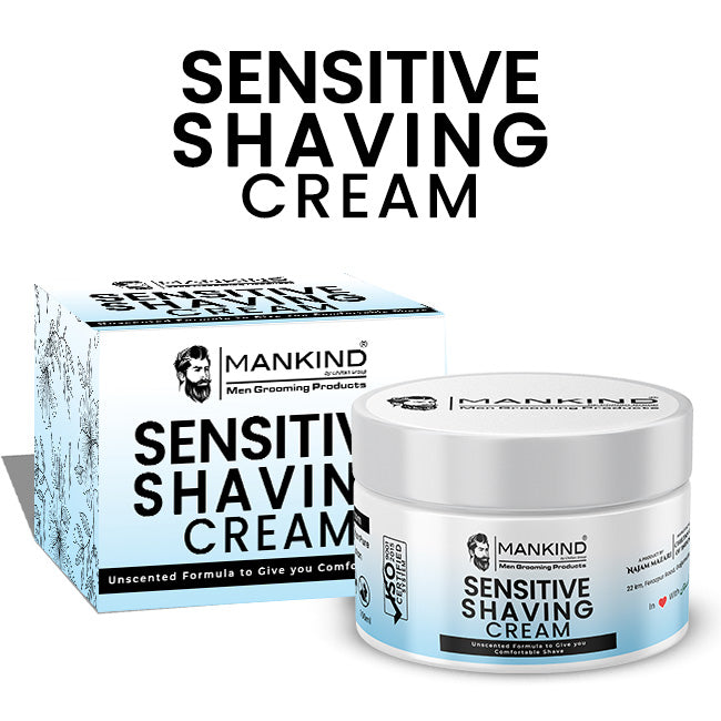 Sensitive Shaving Cream - Provides Smooth Razor Glide, Soften Facial Hair & Reduce Irritation Post Shaving.