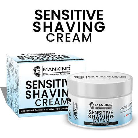 Sensitive Shaving Cream - Provides Smooth Razor Glide, Soften Facial Hair & Reduce Irritation Post Shaving.