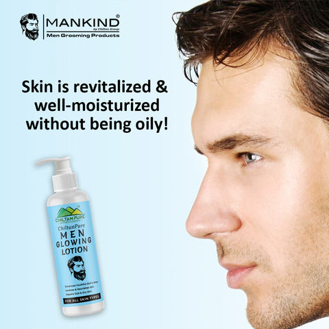 Men Glowing Lotion – Soothes & Nourishes Skin, Boosts Skin Elasticity, Enhances Youthful Skin’s Glow, Repairs Dull & Dry Skin