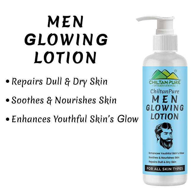 Men Glowing Lotion – Soothes & Nourishes Skin, Boosts Skin Elasticity, Enhances Youthful Skin’s Glow, Repairs Dull & Dry Skin