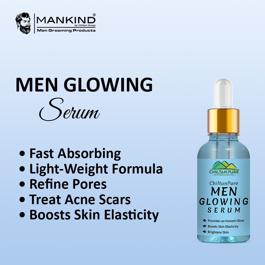 Mankind Men Glowing Serum — Brightens, Firms & Hydrates