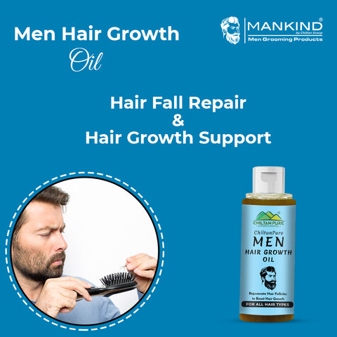 Men Hair Growth Oil – Encourages Scalp Circulation, Repair Hair Damage, Rejuvenate Hair Follicles to Boost Hair Growth