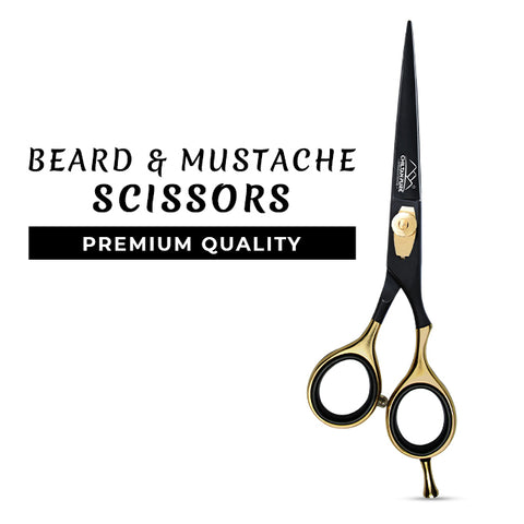 Beard & Moustache Trimming Scissors – For Grooming, Cutting & Styling of Moustache & Beard