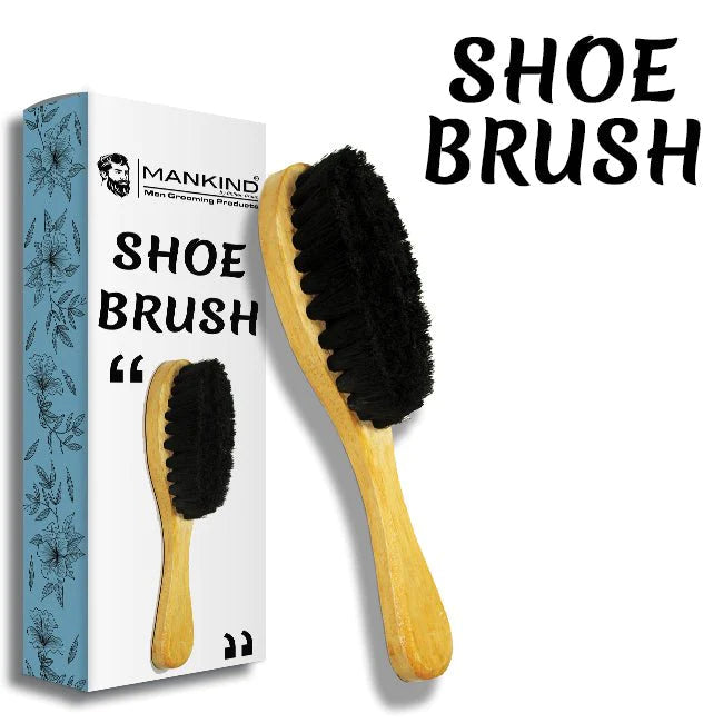 Shoe Brush - Fine Black Bristles, Reliable Wooden Handle Perfect For Shoe Polishing & Cleaning, Give Your Footwear A Fresh New Look